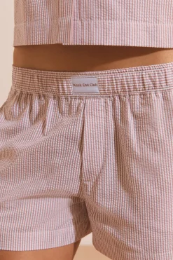 Short de pyjama avec coton gaufré