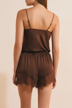 Short de pyjama avec dentelle