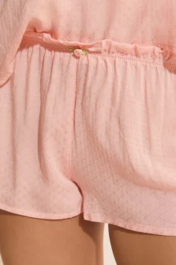 Short de pyjama avec détail fleur