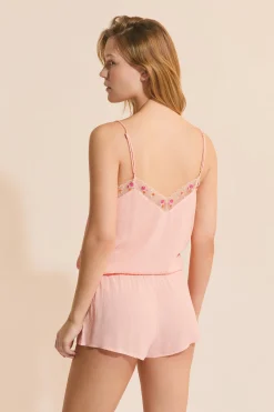 Short de pyjama avec détail fleur