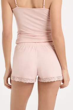 Short de pyjama avec détails dentelle