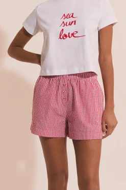 Short de pyjama à carreaux