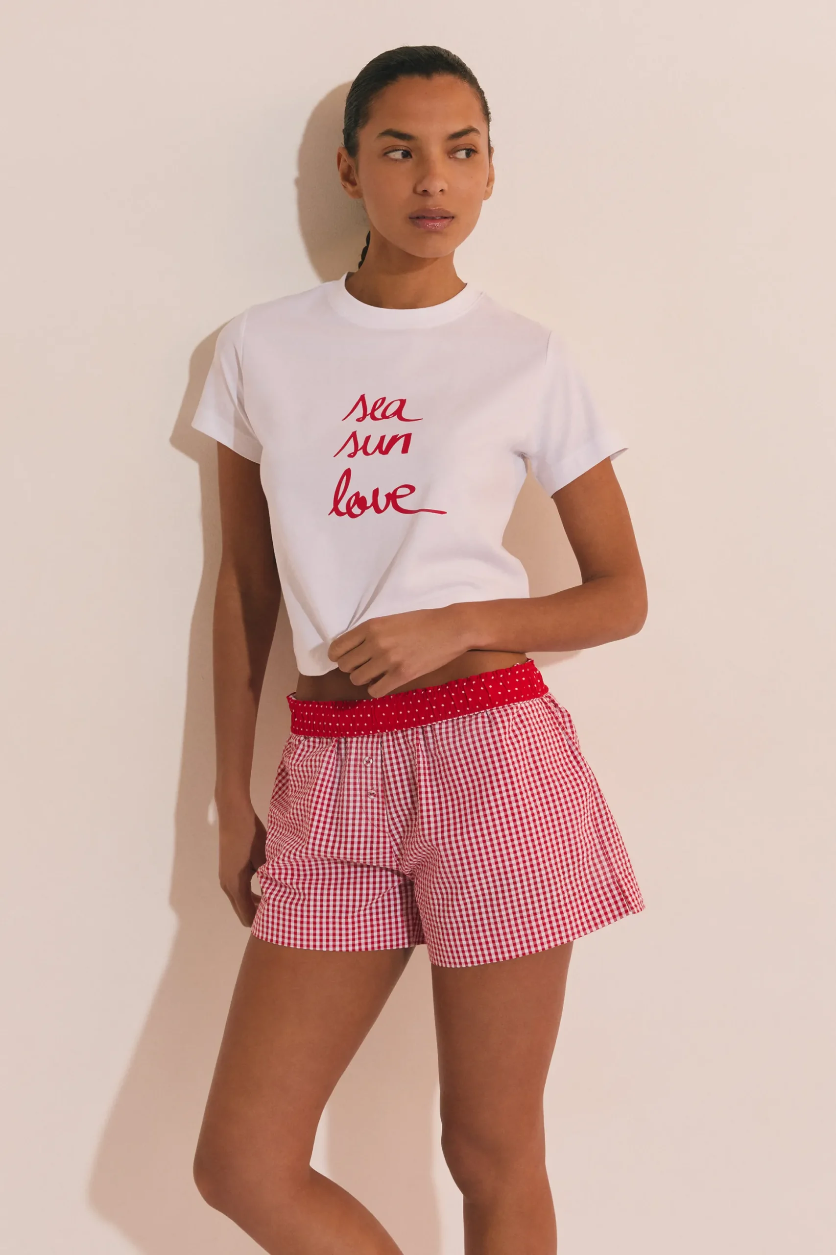 Short de pyjama à carreaux