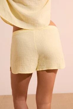 Short de pyjama en gaze de coton