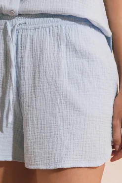 Short de pyjama en gaze de coton