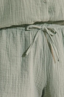 Short de pyjama en gaze de coton