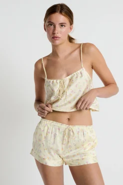 Short de pyjama imprimé à fleurs