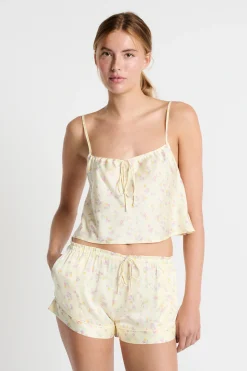Short de pyjama imprimé à fleurs