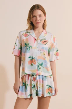 Short de pyjama à motifs
