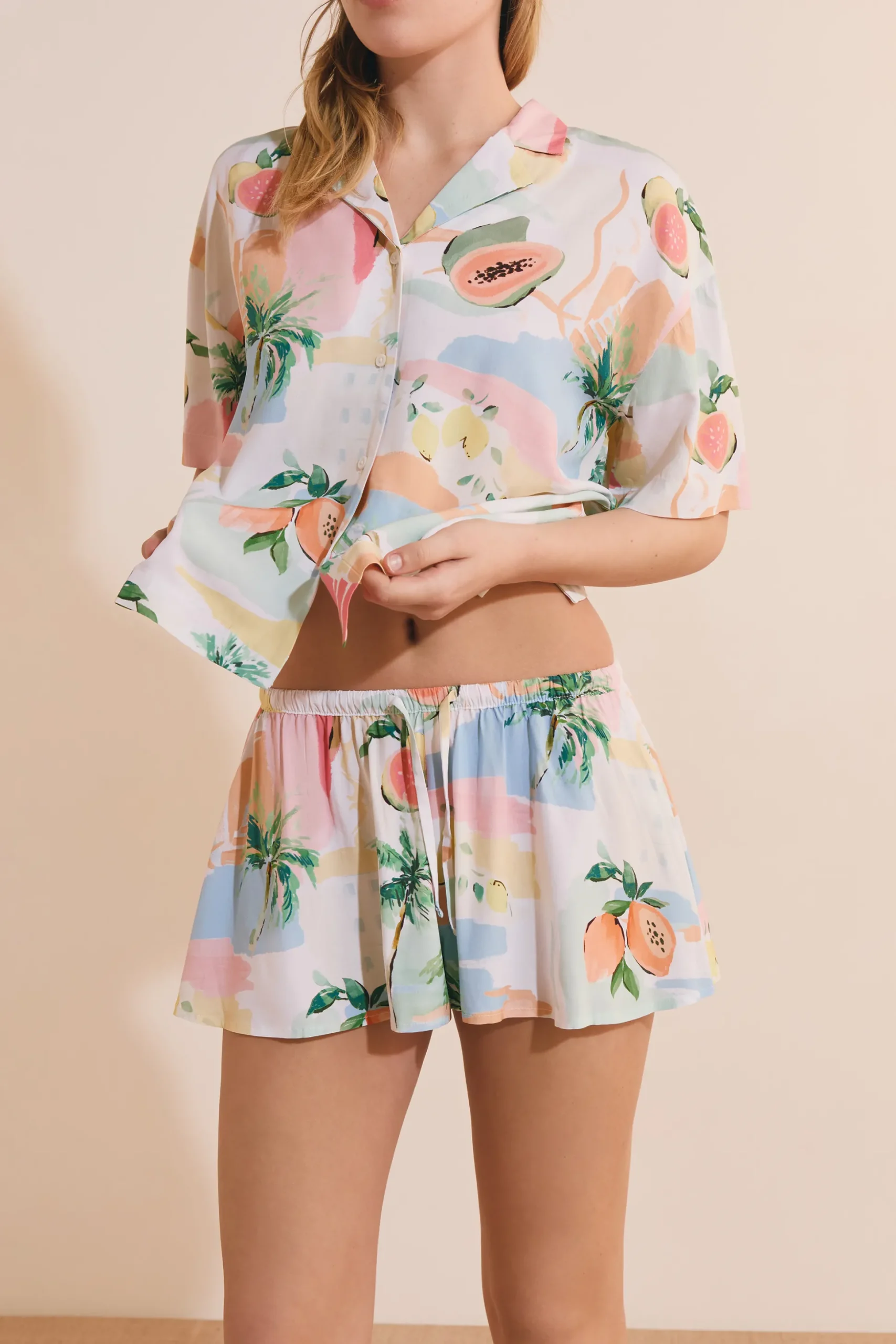 Short de pyjama à motifs