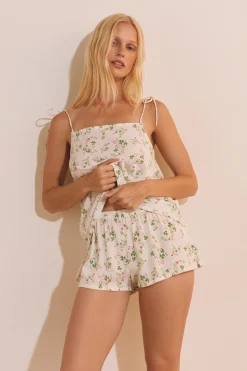 Short de pyjama à motifs radis