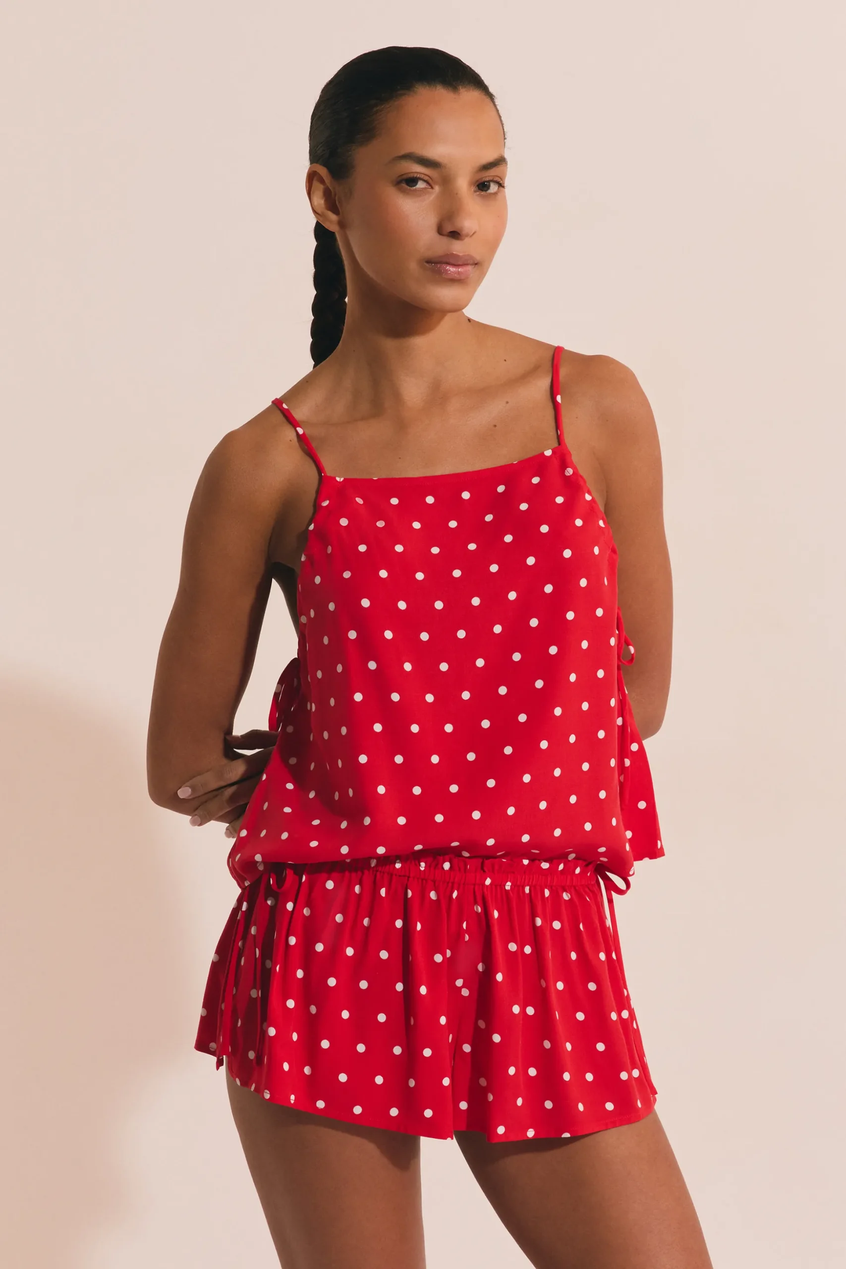Short de pyjama à pois
