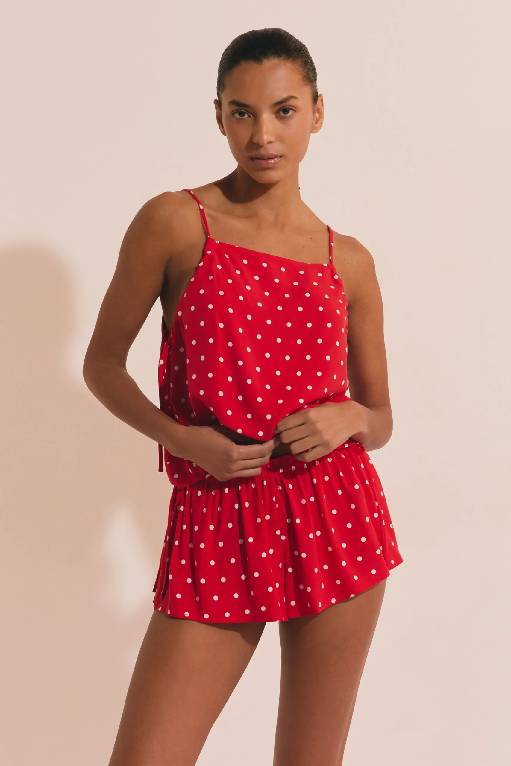 Short de pyjama à pois