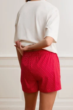 Short de pyjama à pois avec coton