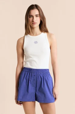 Short de pyjama à pois avec coton