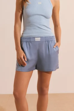 Short de pyjama satiné