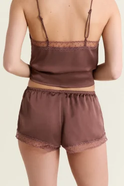 Short de pyjama satiné