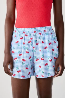 Short imprimé vichy avec des cerises