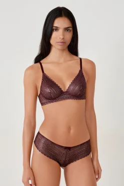 Shorty en dentelle effet irisé
