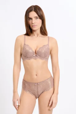 Shorty en dentelle irisé