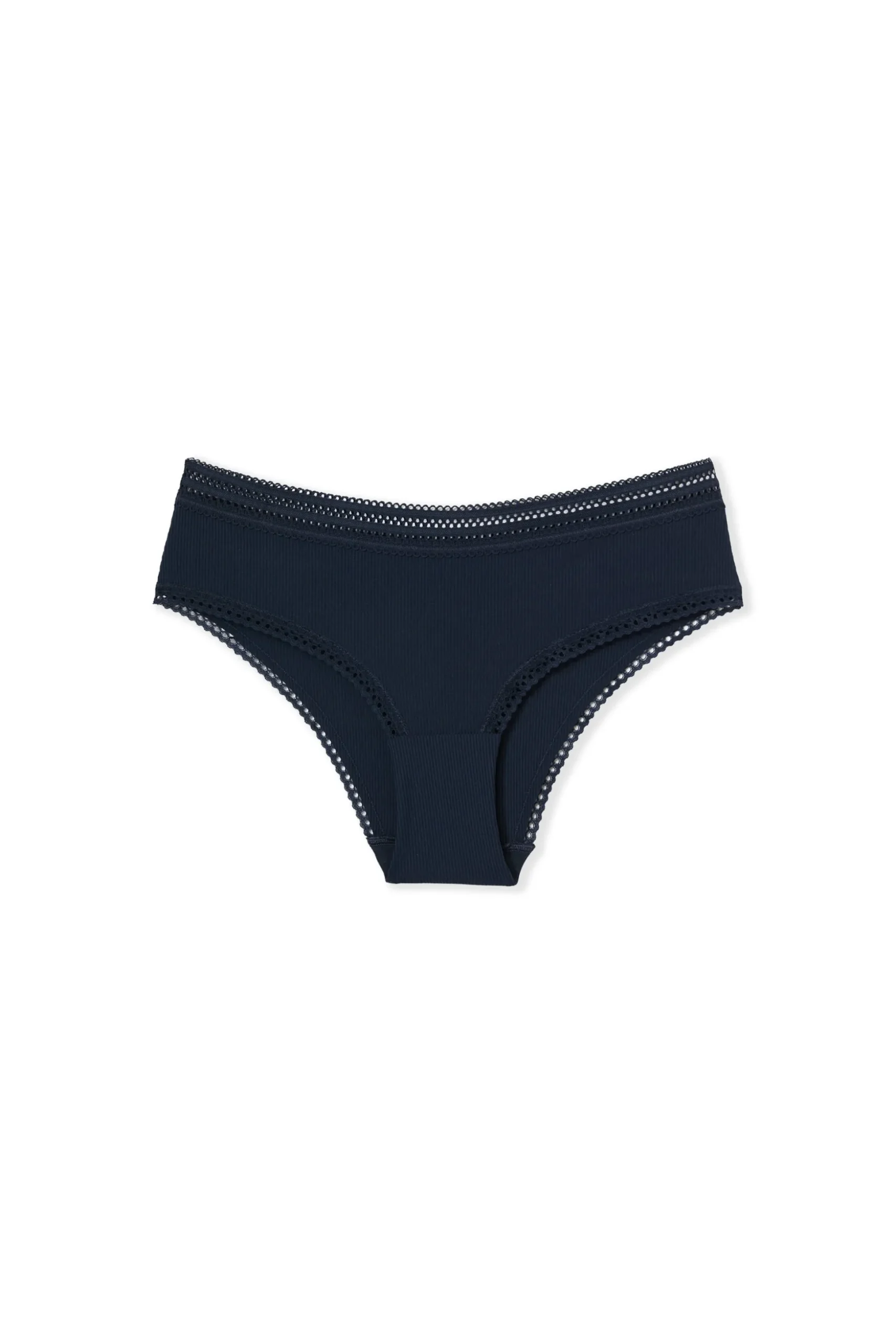 Shorty en microfibre avec détails dentelle