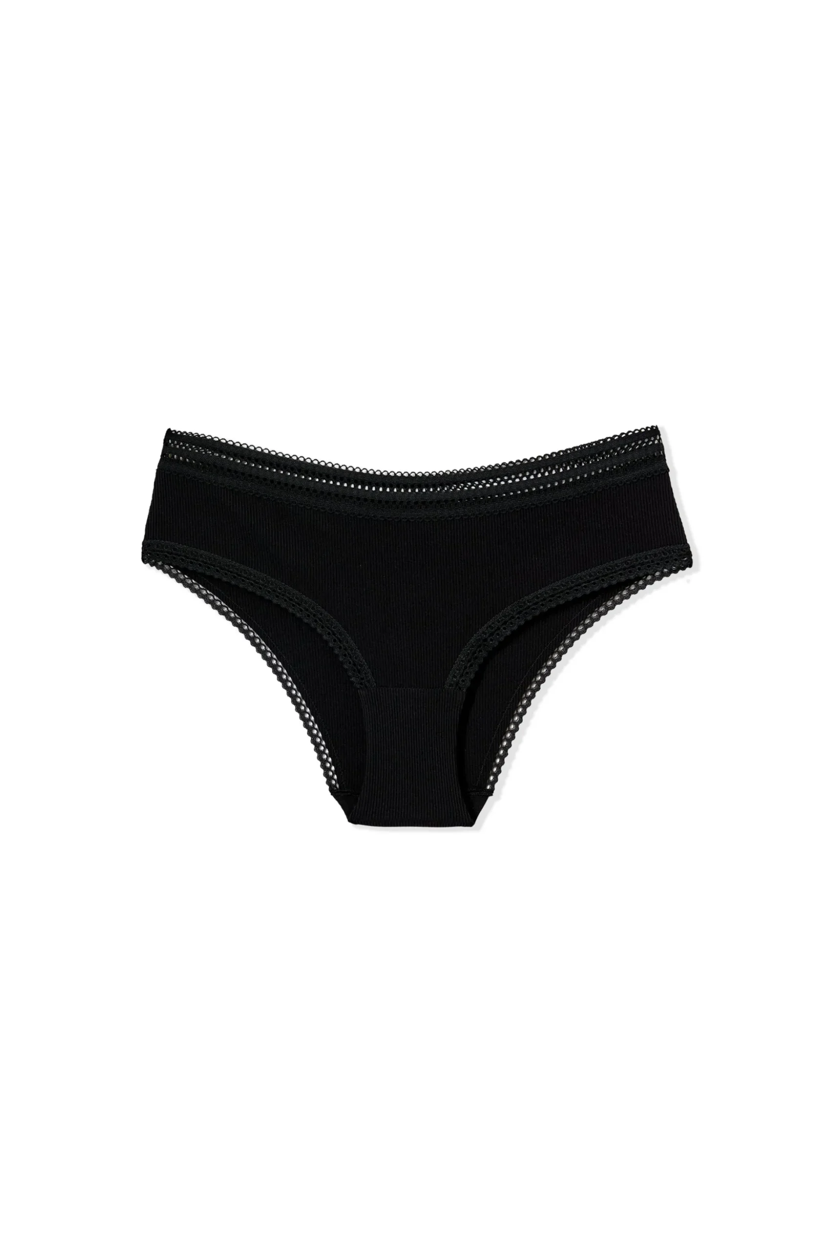 Shorty en microfibre détails dentelle