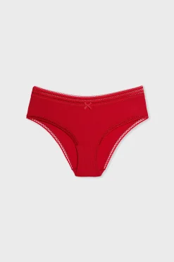 Shorty en microfibre détails dentelle