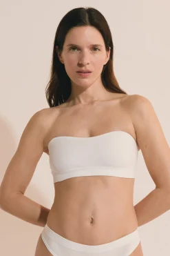 Soutien-gorge bandeau avec bretelles amovibles en coton
