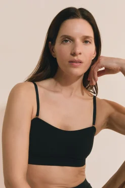 Soutien-gorge bandeau avec bretelles amovibles en coton