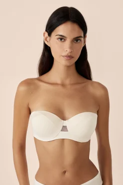 Soutien-gorge bandeau coques fines bretelles amovibles