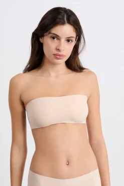 Soutien-gorge bandeau en microfibre