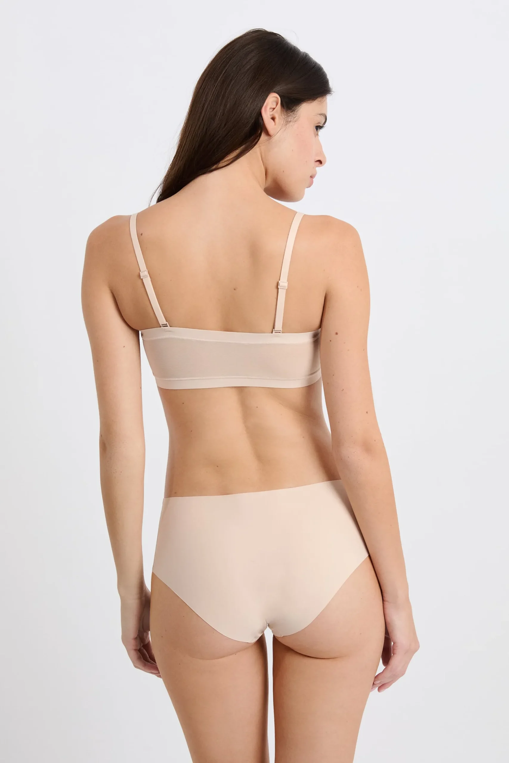 Soutien-gorge bandeau en microfibre