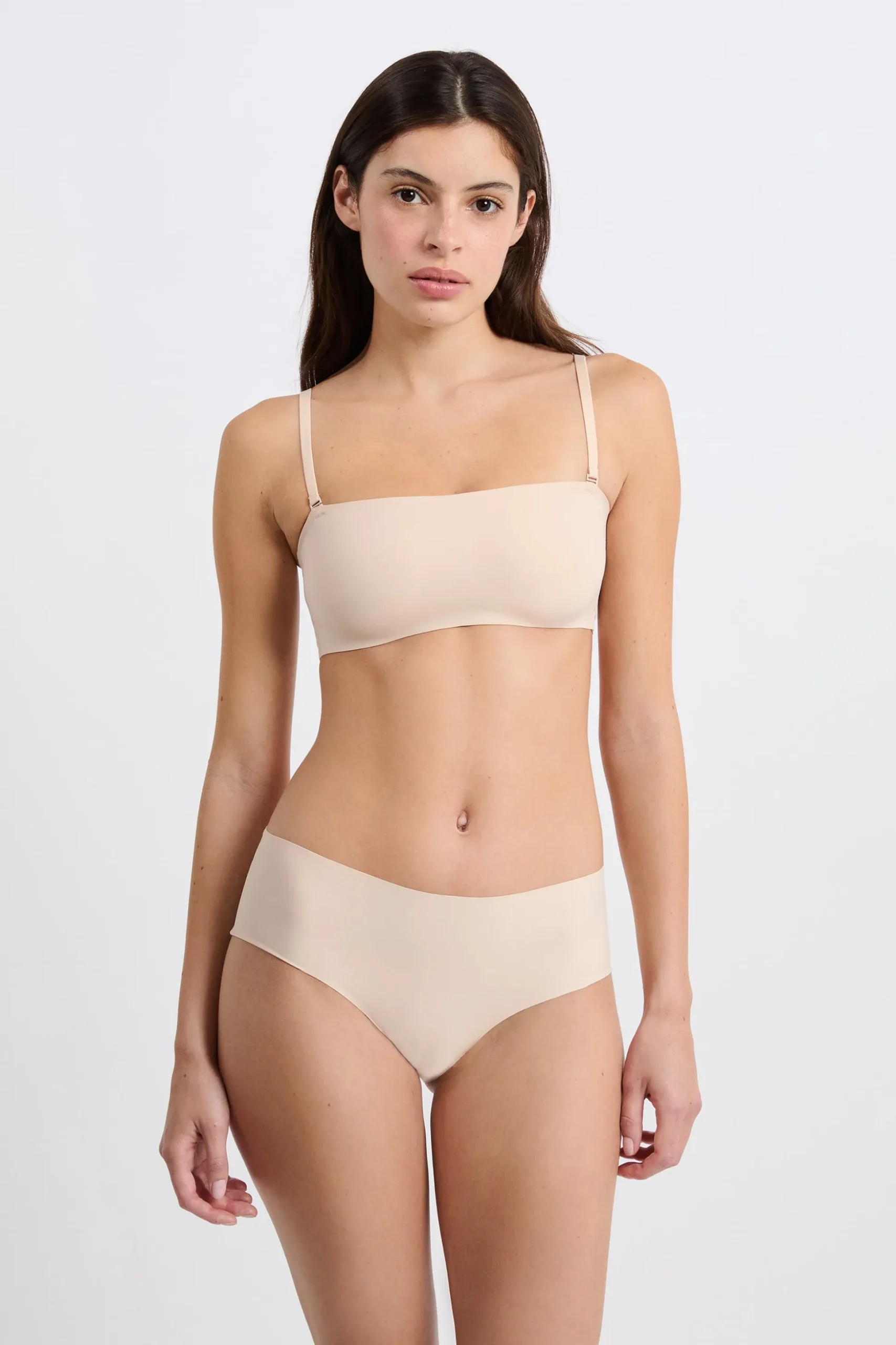 Soutien-gorge bandeau en microfibre