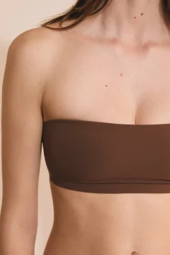 Soutien-gorge bandeau en microfibre