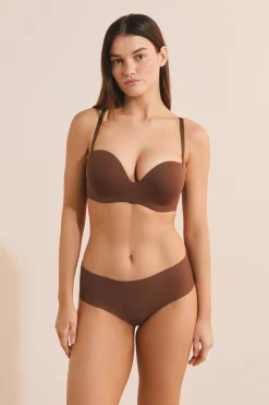 Soutien-gorge bandeau en microfibre