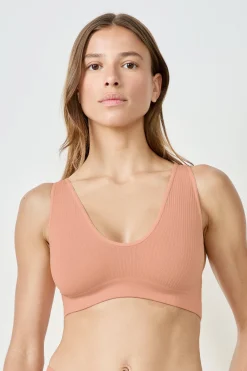 Soutien-gorge brassière côtelée