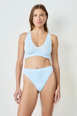 Soutien-gorge brassière côtelée