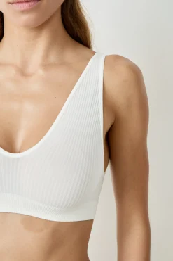Soutien-gorge brassière côtelée