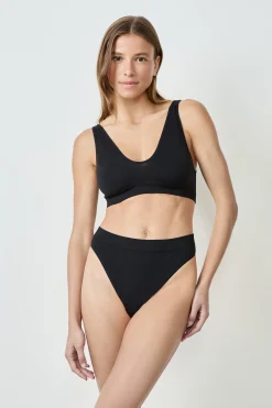 Soutien-gorge brassière côtelée