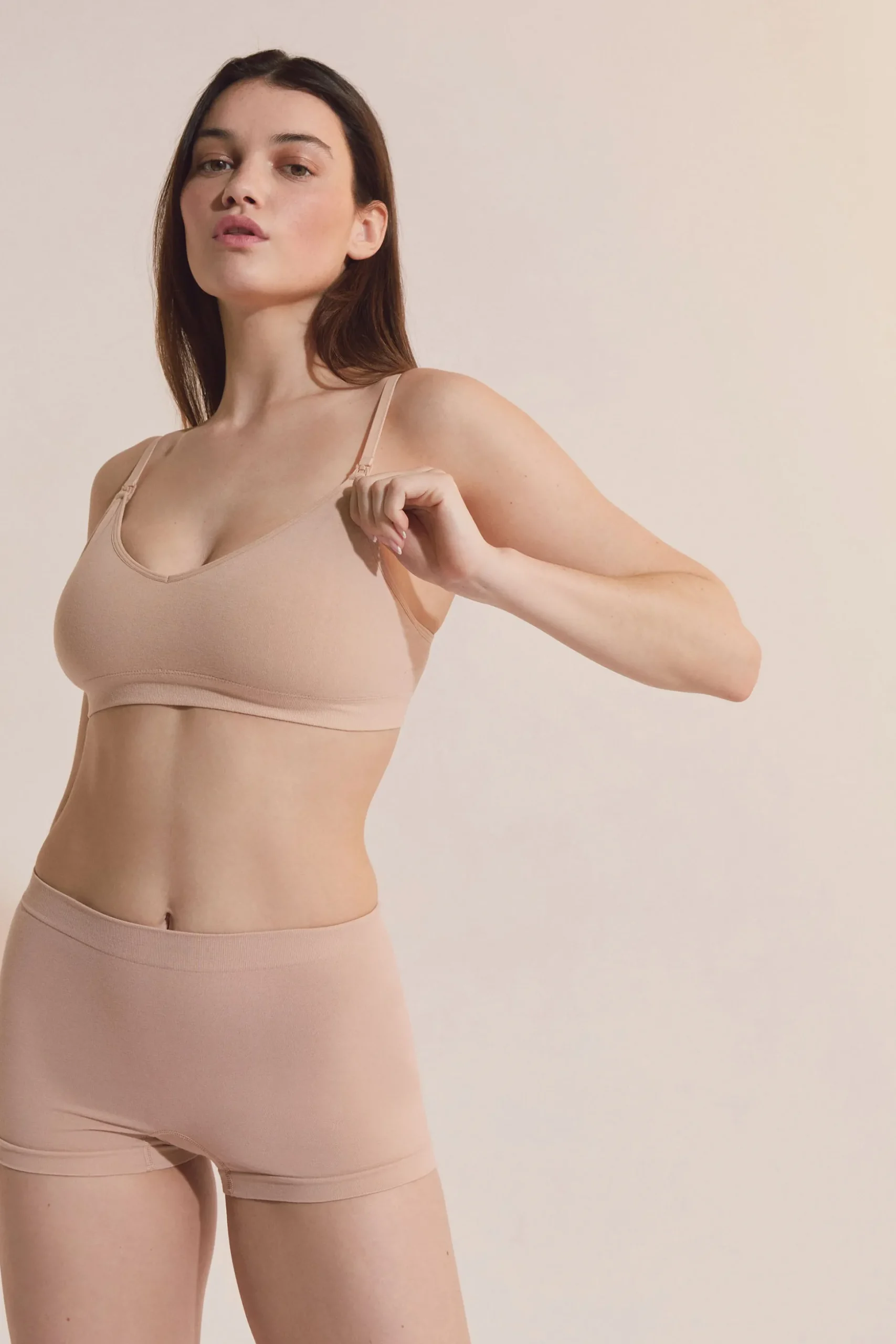 Soutien-gorge brassière de maternité en coton biologique, clips d'allaitement