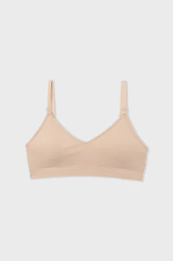 Soutien-gorge brassière de maternité en coton biologique, clips d'allaitement