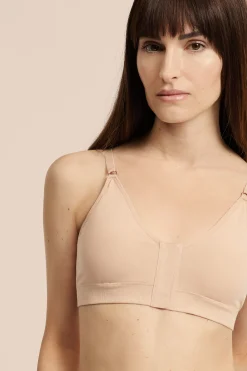 Soutien-gorge brassière en coton post-mastectomie avec ouverture devant