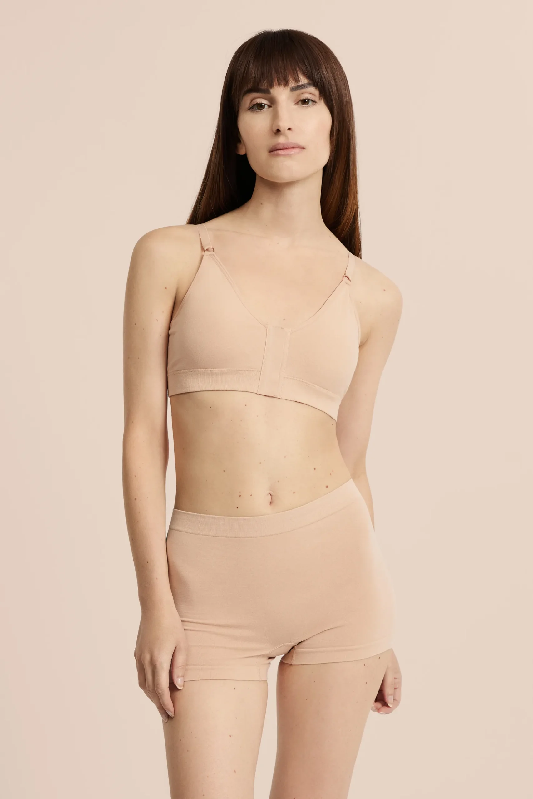 Soutien-gorge brassière en coton post-mastectomie avec ouverture devant