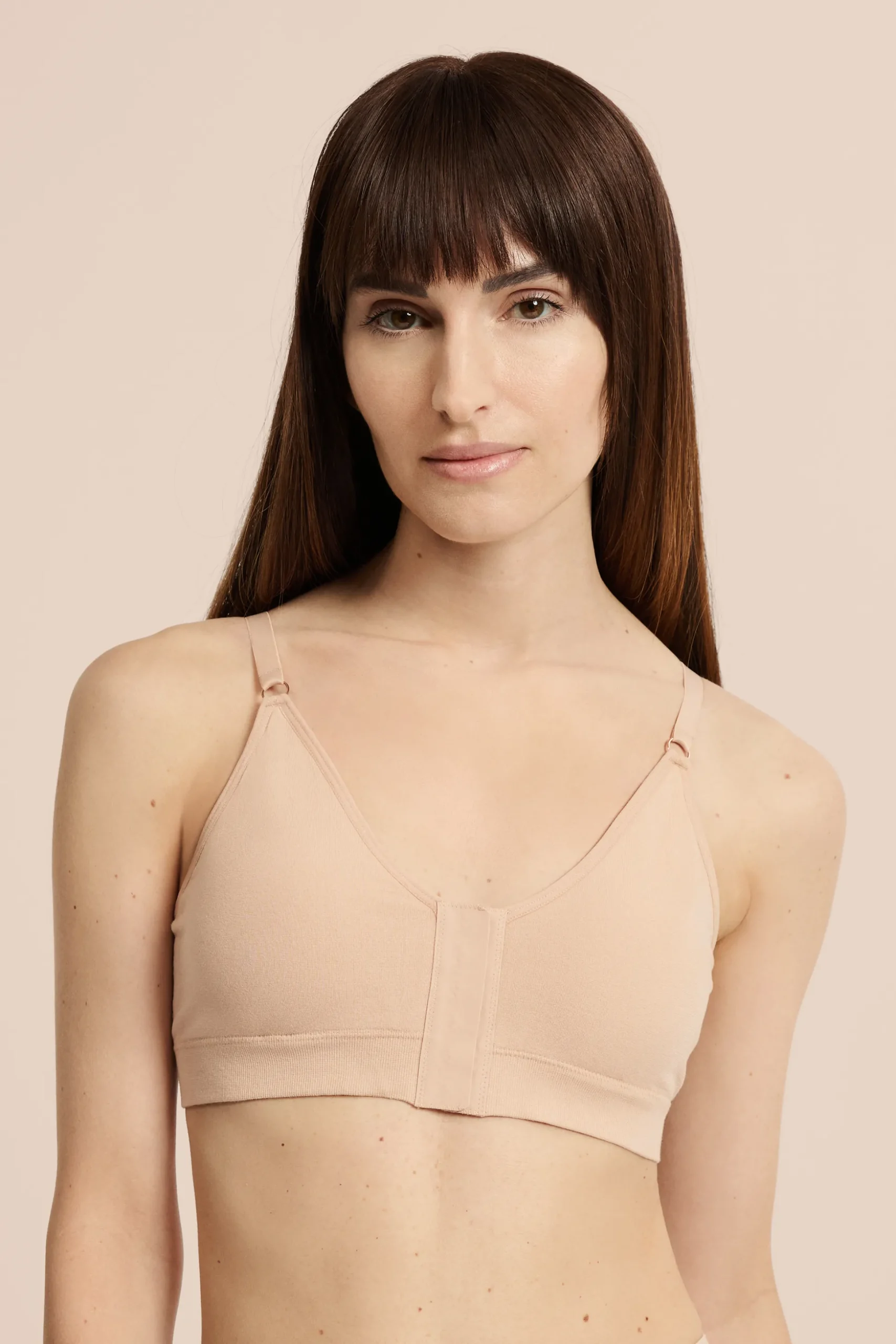 Soutien-gorge brassière en coton post-mastectomie avec ouverture devant
