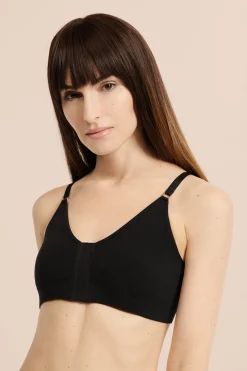 Soutien-gorge brassière en coton post-mastectomie avec ouverture devant