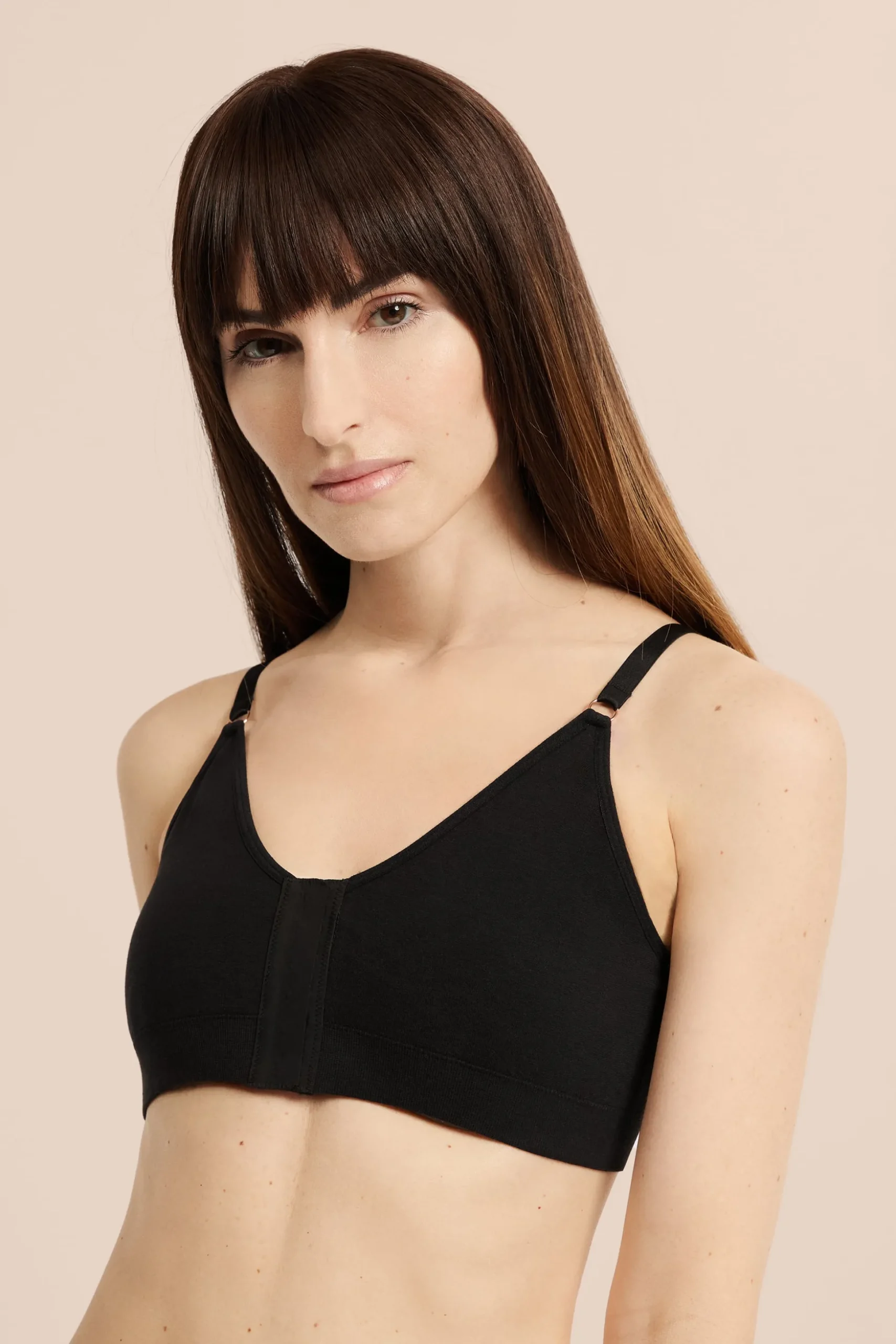 Soutien-gorge brassière en coton post-mastectomie avec ouverture devant
