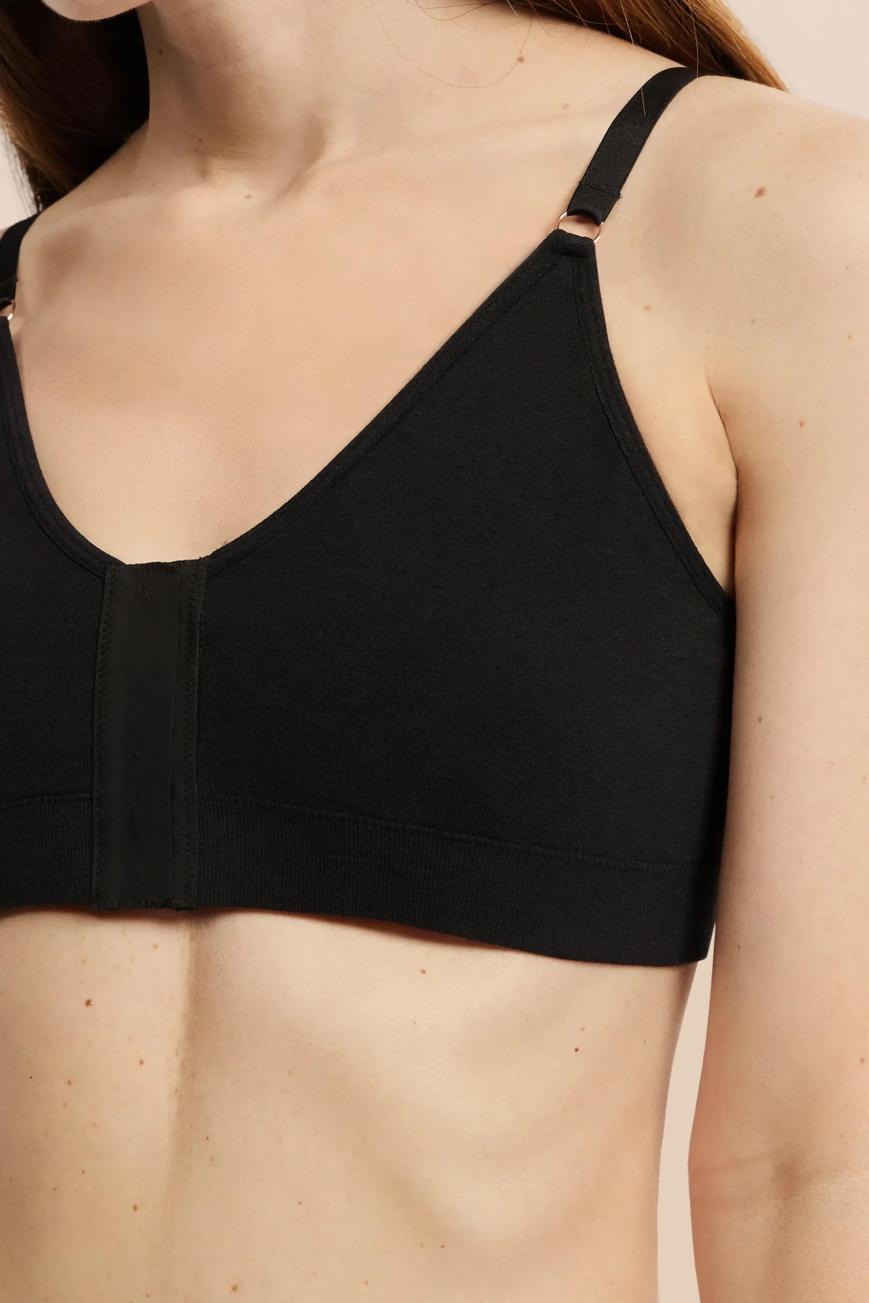 Soutien-gorge brassière en coton post-mastectomie avec ouverture devant