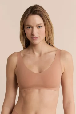 Soutien-gorge brassière en microfibre avec pads amovibles