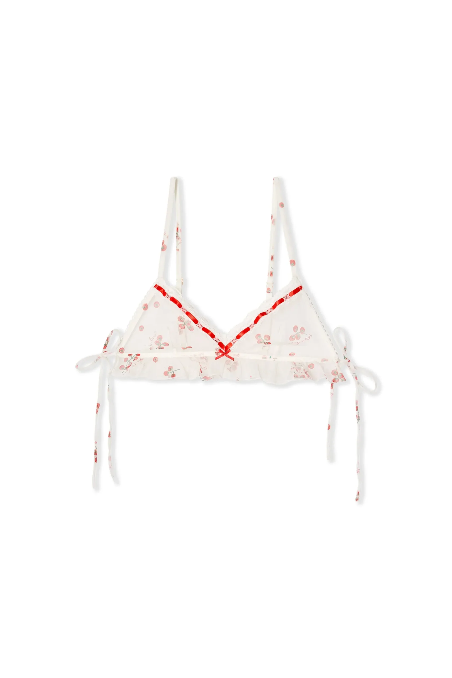Soutien-gorge brassière en tulle à motifs