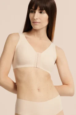Soutien-gorge brassière sans armatures post-mastectomie avec ouverture devant